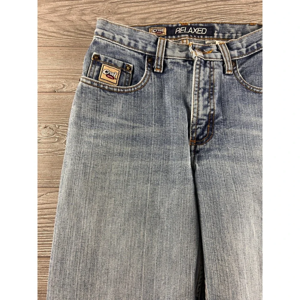 Cruel Girl Light Blue Straight Leg Jeans
